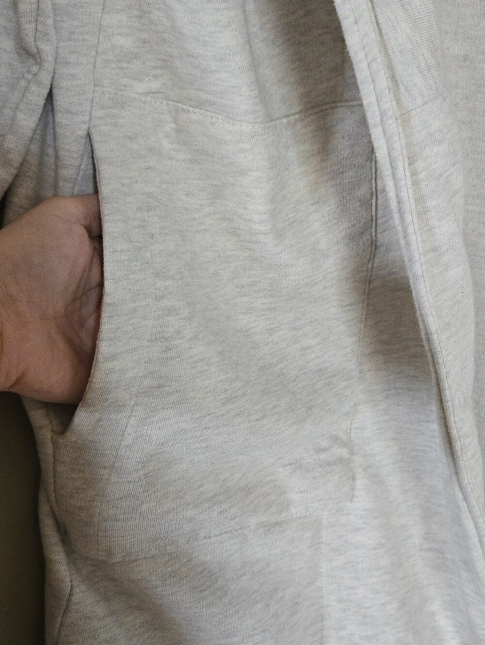 KOTN | Light Gray Terry Sweatshirt, Size S - Picture 6 of 8